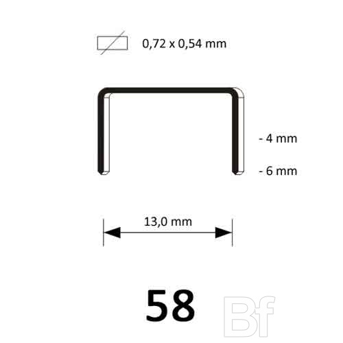58 Staple, different lengths 58 Staple, different lengths