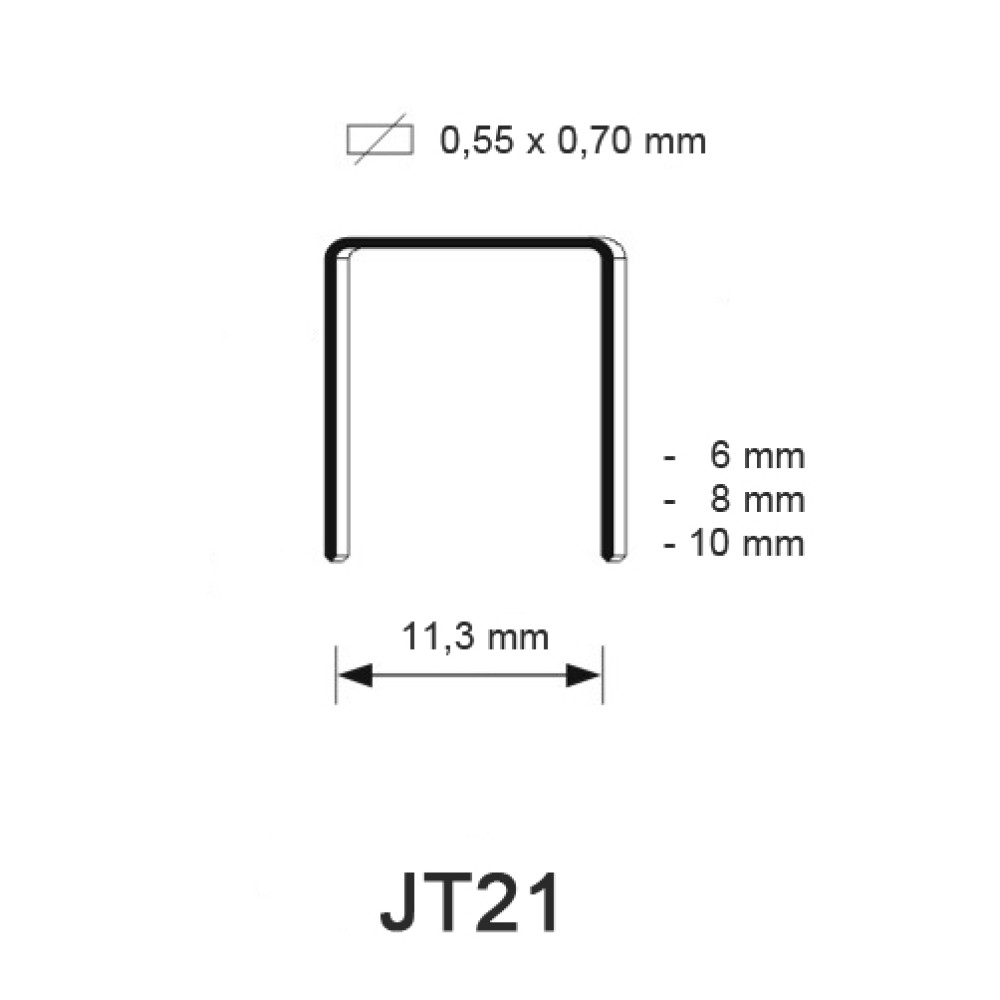 thumbnail image 2 of Arrow STAPLE JT-21 5/16" Crown Staples - 1000 Count Pack For TT21, JT21CM, JT27 Tools 2 of 9