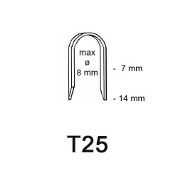 T25 Round Crown Staple - different lengths