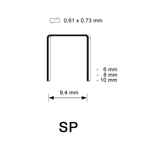 SP Staple, differrent lengths