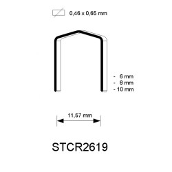 STCR2619 Staple, different lengths