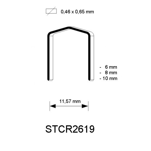 STCR2619 Staple, different lengths