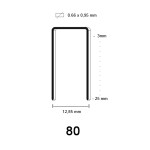 80 Niet (A) zwarte kroon - 10 mm