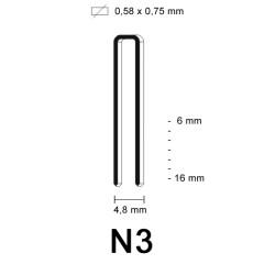 N3 Staple, galvanized, different lengths