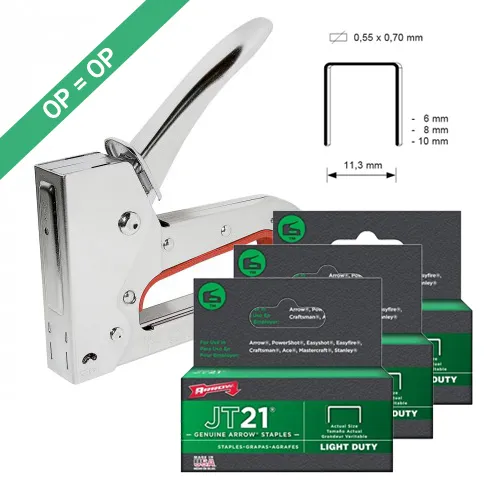 Combi-deal: Arrow JT27 met gratis JT21 nieten Combi-deal: Arrow JT27 met gratis JT21 nieten