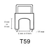 T59 Kabelniet, transparant of zwart, diverse maten T59 Kabelniet, transparant of zwart, diverse maten