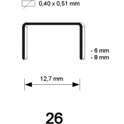 26 Niet 6 mm, 5.000 st 26 Niet 6 mm, 5.000 st